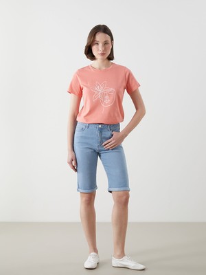 Lc Waikiki Yeni Sezon Dar Fit Kadın Jean Şort