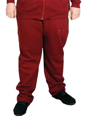 Mode Xl Büyük Beden Erkek Eşofman Altı 3 Iplik 18536 Bordo