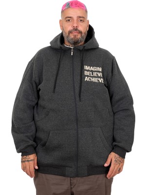 Mode Xl Erkek Büyük Beden Sweat Kapşon Ferm. Baskılı 24538