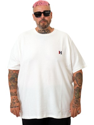 Mode Xl Erkek Büyük Beden T-Shirt Petek U20038