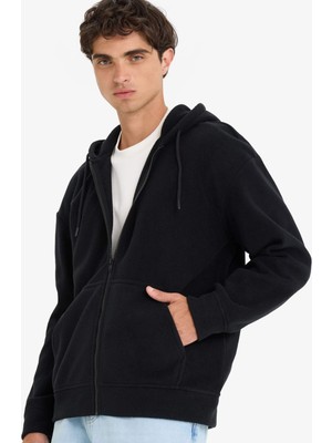 DeFacto Boxy Fit Polar Sweatshirt F0074AX25AU