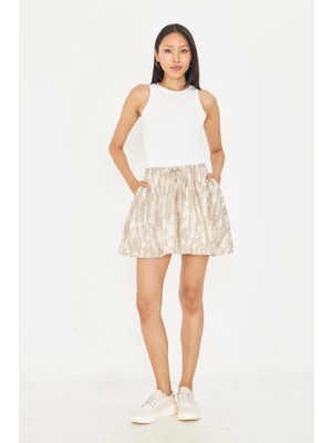 Desenli Mini Etek