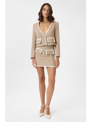 Cep Kapaklı Mini Etek