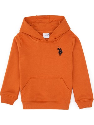 U.S. Polo Assn. Erkek Çocuk Bakır Basic Kapüşonlu Sweatshirt 50308442-VR182