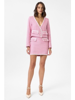 Cep Kapaklı Mini Etek