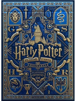 Derya THEORY11 - Harry Potter Blue Raven Claw Oyun Kartı 56 Parça FSC Sertifikalı Mavi ve Altın Detaylı