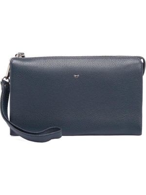 Tergan Deri Lacivert Erkek Portföy Çantası - İş ve Seyahat Kullanımı İçin Tasarlandı