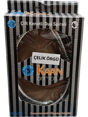 Kaan Çelik Örgülü Çift Kenetli Duş Spirali 1.5/2m - Maksimum Güvenlik ve Esneklik