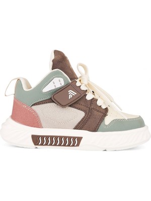 Unisex Çocuk Spor Ayakkabı Ortopedik Bağcıklı Cırtlı Desenli Kaymaz Taban Yürüyüş Sneaker 537