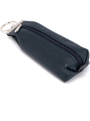 Tergan  Lacivert Hakiki Deri Unisex Anahtarlık - S1AN00000193-A38