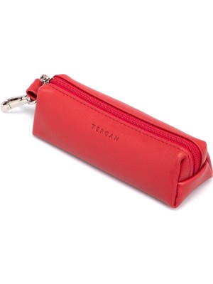 Tergan Kırmızı Hakiki Deri Unisex Anahtarlık - S1AN00000217-A86