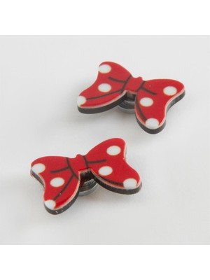 Zero Msa-Shop Fiyong Mıknatıslı Plastik Çocuk Küpesi-Kırmızı