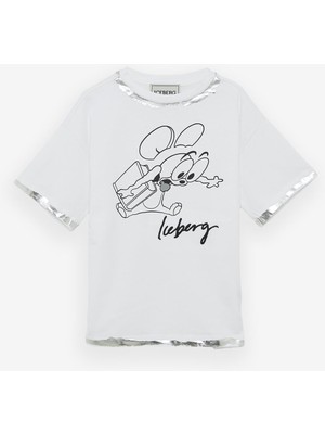 Bg Store Kız Çocuk Beyaz Tshirt