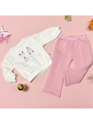 Bere Nakışlı Alt Üst Takım - Pembe - 18 Ay Pembe