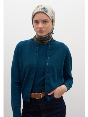 Marıelle Desen Pamuklu Viskon Eşarp Haki