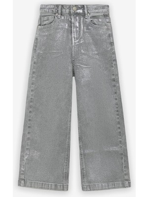Bg Store Kız Çocuk Gümüş Pantolon