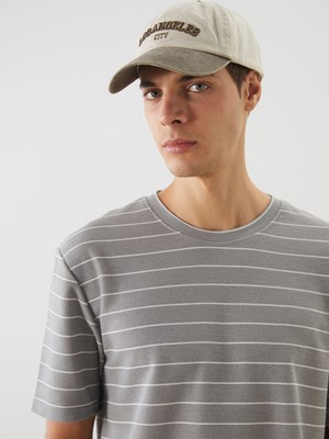 Lc Waikiki Yeni Sezon Bisiklet Yaka Çizgili Erkek Tişört