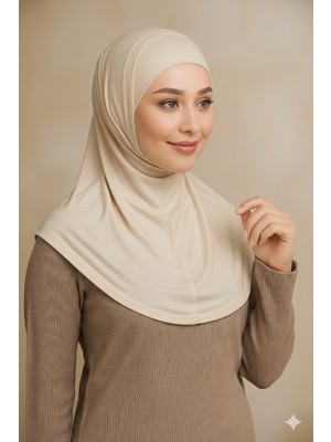 Hazır Türban Iki Parça Viskon Likralı Tesettür Hijab Bone Içlik – Günlük Kullanım ve Namaz Için