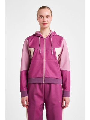 Kadın Fermuarlı Kapüşonlu Sweatshirt 25N-2131