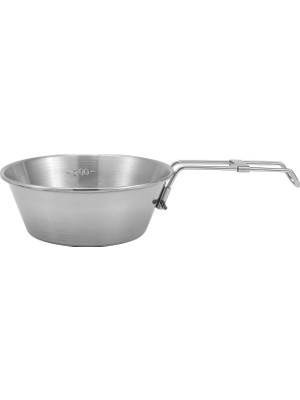 Chavin Çelik 275 Ml Katlanır Kulp Ölçekli Kamp Ve Piknik Kasesi Mt102