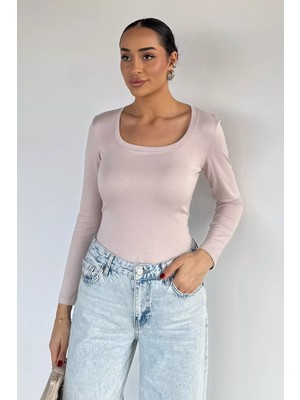 U Yaka Basıc Bluz P-00018598