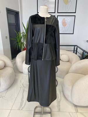 Nurcan Çetin Deri Etek Takım