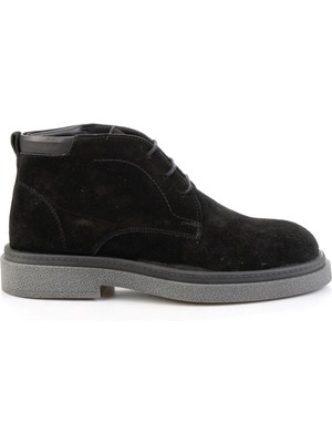 Siyah Hakiki Deri Erkek Bot & Bootie E02597000902