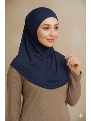 Hazır Türban Iki Parça Viskon Likralı Tesettür Hijab Bone Içlik – Günlük Kullanım ve Namaz Için