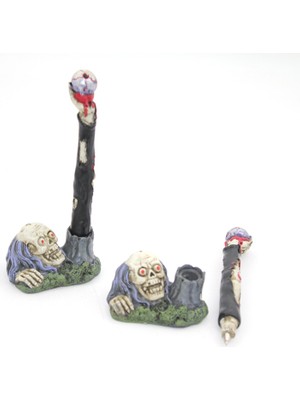 Larimar Polyester Kurukafa Tükenmez Kalem