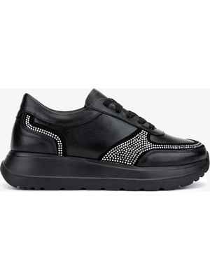 Valmenti Kadın Hakiki Deri Siyah Sneakers & Spor Ayakkabı 1107 514 Bn Ayk SK25-26 Sıyah