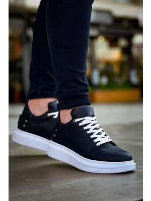 KB047  Kuback Siyah Cilt Günlük Erkek  Ayakkabı