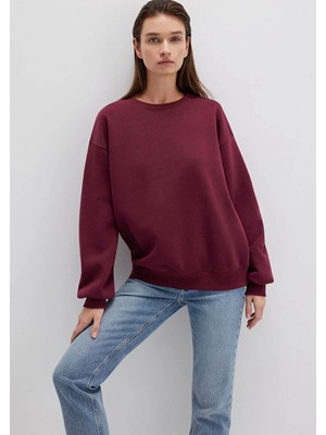 Mavi Bisiklet Yaka Bordo Basic Sweatshirt 1610198-70415
