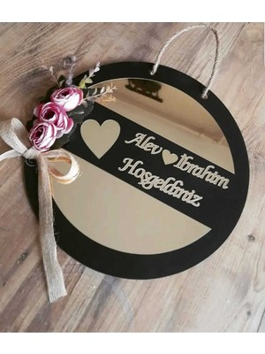 Isme Özel Ahşap ve Pleksili Kapı Süsü, Duvar Süsü, Duvar Dekoru