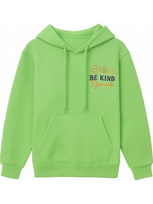 Kız Çocuk Yeşil Kapüşonlu Sweatshirt Yeşil Sweatshirt Kapüşonlu
