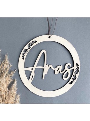 Isme Özel Ahşap Kapı Süsü Duvar Dekoru Duvar Süsü