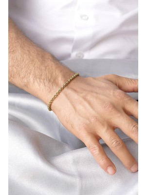Fiyonk Kuyumculuk 14 Ayar Altın Doch Erkek Bileklik 3.90 mm