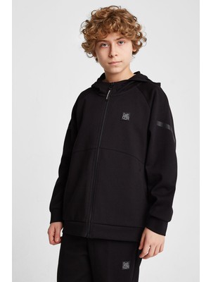 Çocuk Fermuarlı Kapüşonlu  Sweatshirt 25N-3101