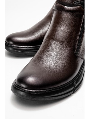 Hakiki Deri, Suya Dayanıklı, Içi Kürklü, Sıcacık Bağcıksız Deri Bot