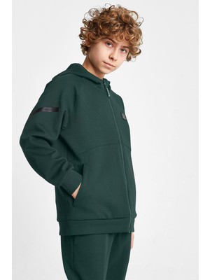 Çocuk Fermuarlı Kapüşonlu  Sweatshirt 25N-3101