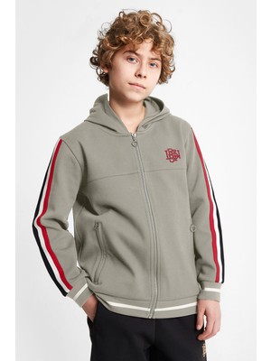 Çocuk Fermuarlı Kapüşonlu  Sweatshirt 25N-3130