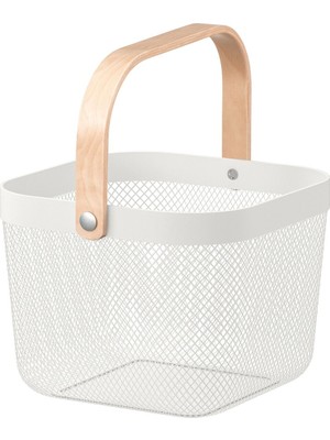 Sepet, Beyaz, 25X26X18 cm