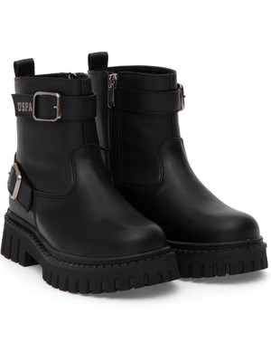 U.S. Polo Assn. Kız Çocuk Siyah Bot 50315517-VR046