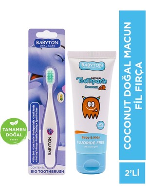 Babyton Doğal Hindistan Cevizi Diş Macunu ve Fil Fırça