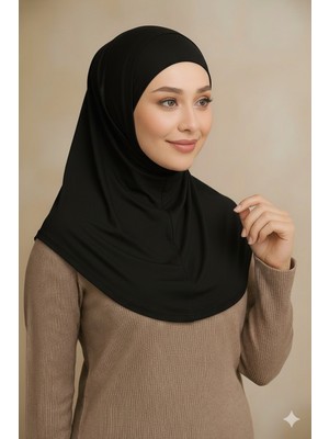 Hazır Türban Iki Parça Viskon Likralı Tesettür Hijab Bone Içlik – Günlük Kullanım ve Namaz Için