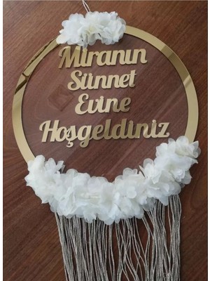 Şeffaf Pleksili Kapı Süsü, Sünnet Için Duvar Süsü, Duvar Dekoru Gold
