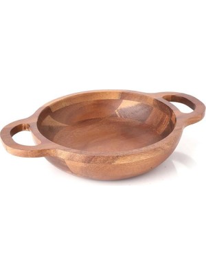 Mien Akasya Kulplu Sunum Tabak/kase 15CM