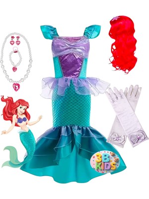 3b Kids Deniz Kızı Çocuk Kostüm Balo Elbise Takımı