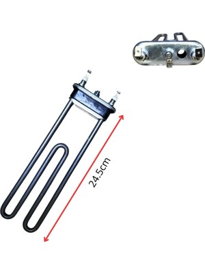 İnox Rezistans Arçelik-Bosch-Aeg-Profilo Çamaşır Makinesi Rezistansı Ntc Delikli 24 cm 2000 Watt Adet