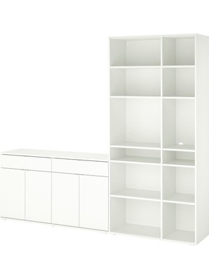 Hobiurun Dolap kombinasyonu, beyaz, 235x37x200 cm