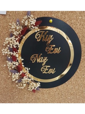 Evsay Kız Evine Naz Evi Kapı Süsü Kapı Aksesuarı 24 cm Çap